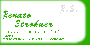 renato strohner business card